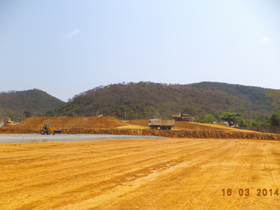 โครงการ Main Contract for 34 Rais rental Land (งานรั้วกำแพงอิฐบล็อค และพื้นคอนกรีต)